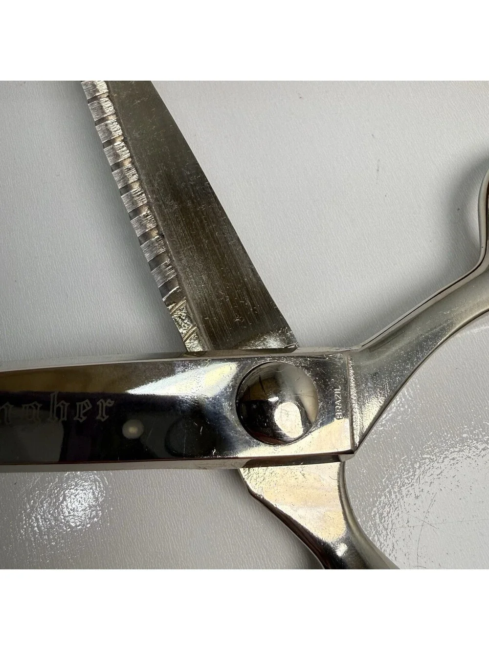 Vintage Gingher Pinking Shears Scissors G-7P Original Box 7-1/2